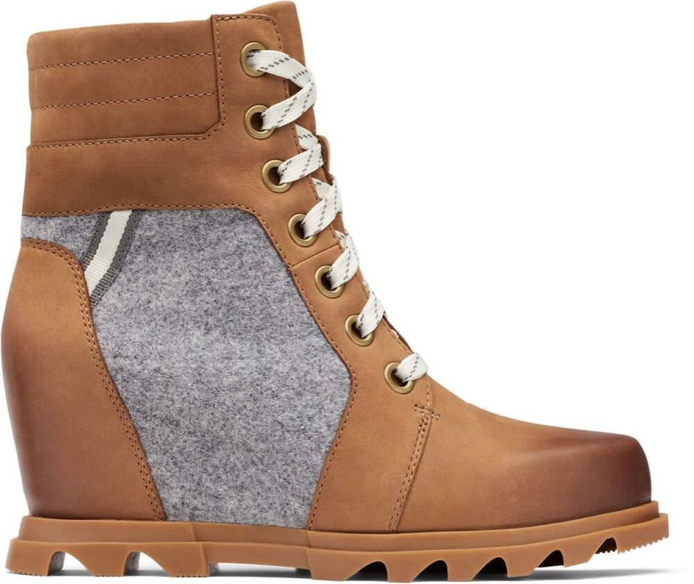 SOREL Joan of Arctic Wedge III Lexie Women’s Size 6 Brown Gray Waterproof Boots